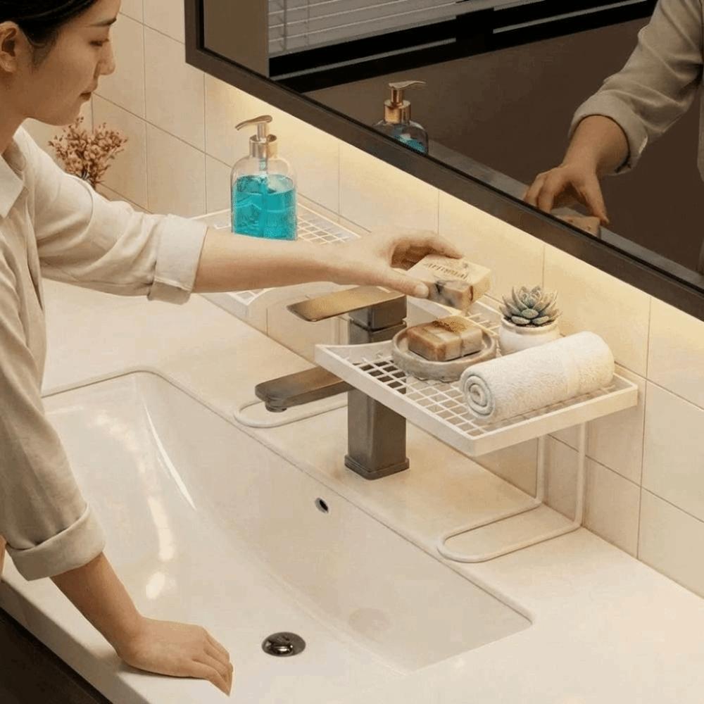 Mesh Bathroom Storage Rack Universal Kitchen Storage Rack Faucet Storage Shelf  Bathroom Sink