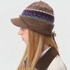 Fashion Women Windproof Warm Knitted Hat Coldproof Short Brim Peaked Cap Lady Cold Resistant Ear Protection Beanies Ski Caps