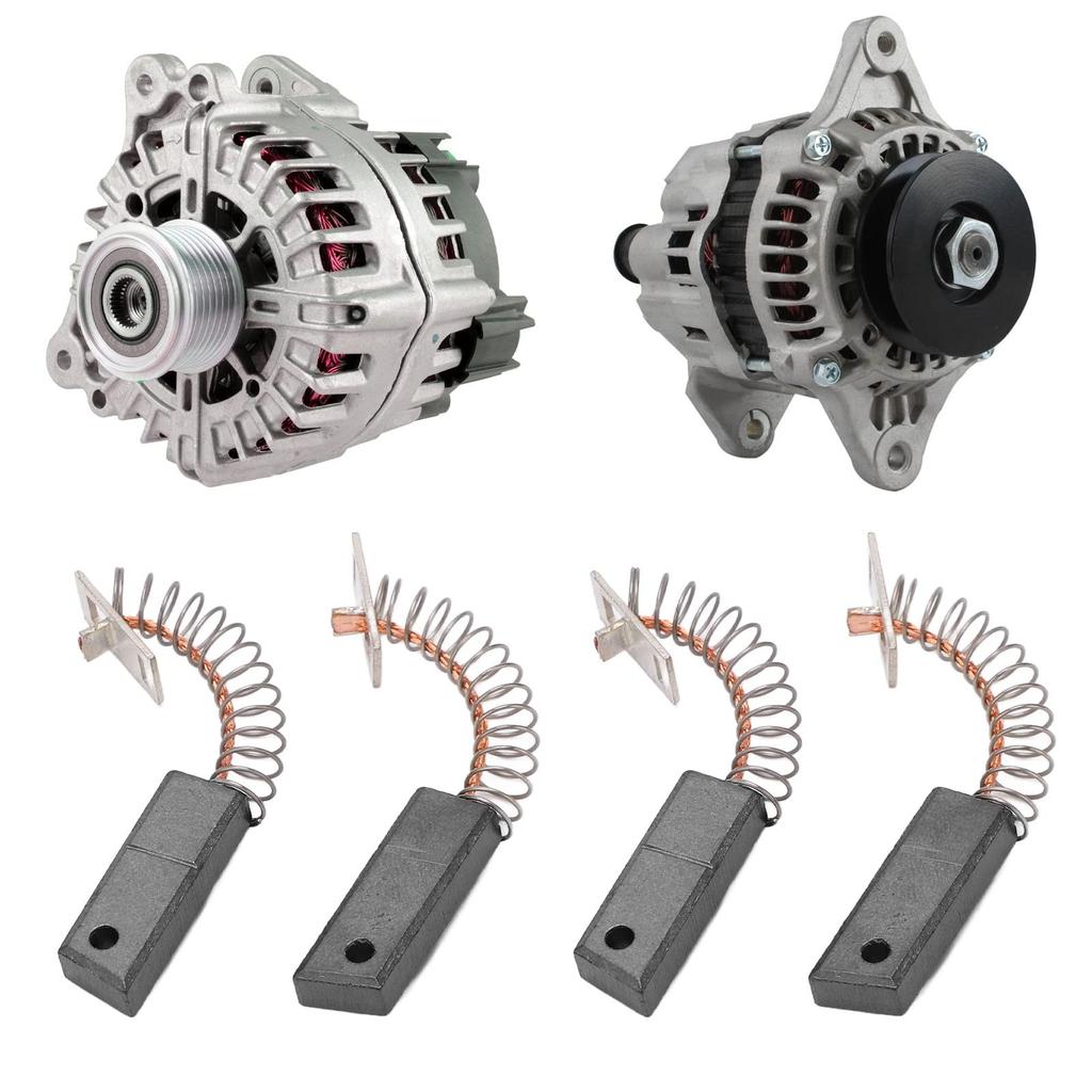 Replaceable Carbon Motor Brush 4 Pcs Alternator Brush Set A647X50870 Metal Alternator Brush Set IR IF Replacement