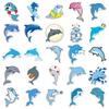 50-Pack Dolphin Luggage, Scooter, Computer, Tablet, and Water Bottle Waterproof Stickers