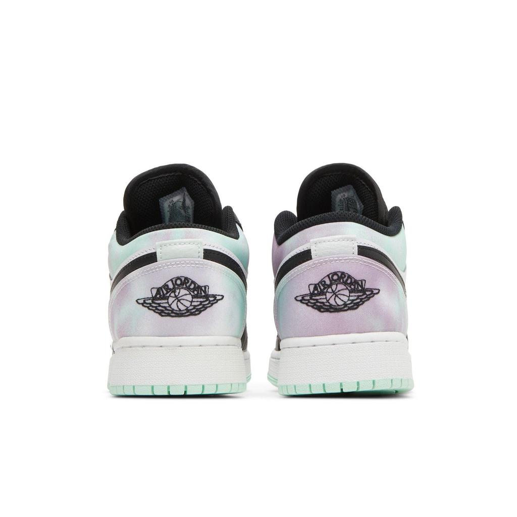 Air Jordan 1 Low SE Grade School 'Tie Dye' (Unisex) White / Mint Foam / Black Kids' Basketball Shoes DQ2514 100