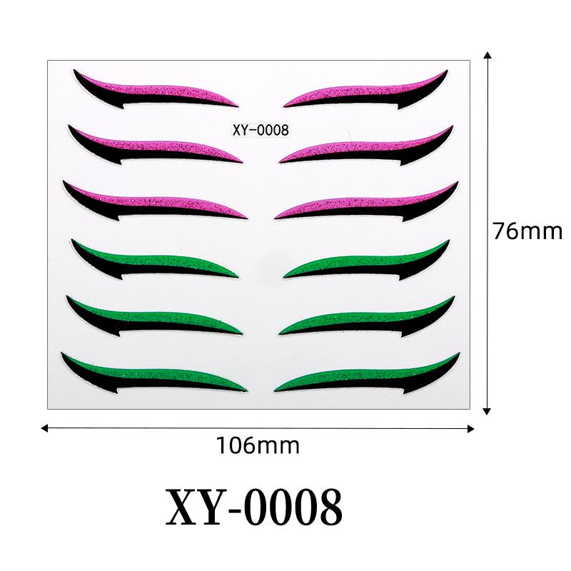 European Waterproof Self-Adhesive Eye Shadow & Eyeliner Stickers for Party & Stage Makeup