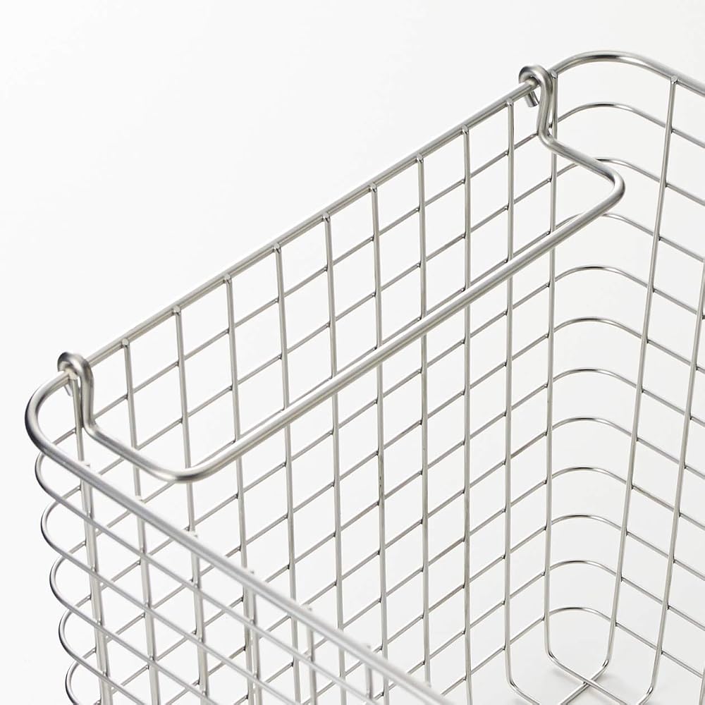 MUJI Drahtkorb aus Edelstahl 5, ca.. B37 x T26 x H24cm, 44831502 (Basketball)