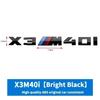 För BMW X3M X4M X5M X6M X7 M Power Gamla Emblemlogotyper Märke Logotyp 40i 40d 50i 50d 60d 60i ABS Bakre Logotyp Biltillbehör
