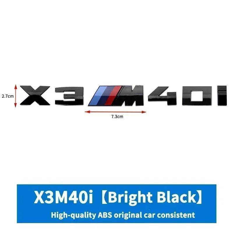 För BMW X3M X4M X5M X6M X7 M Power Gamla Emblemlogotyper Märke Logotyp 40i 40d 50i 50d 60d 60i ABS Bakre Logotyp Biltillbehör