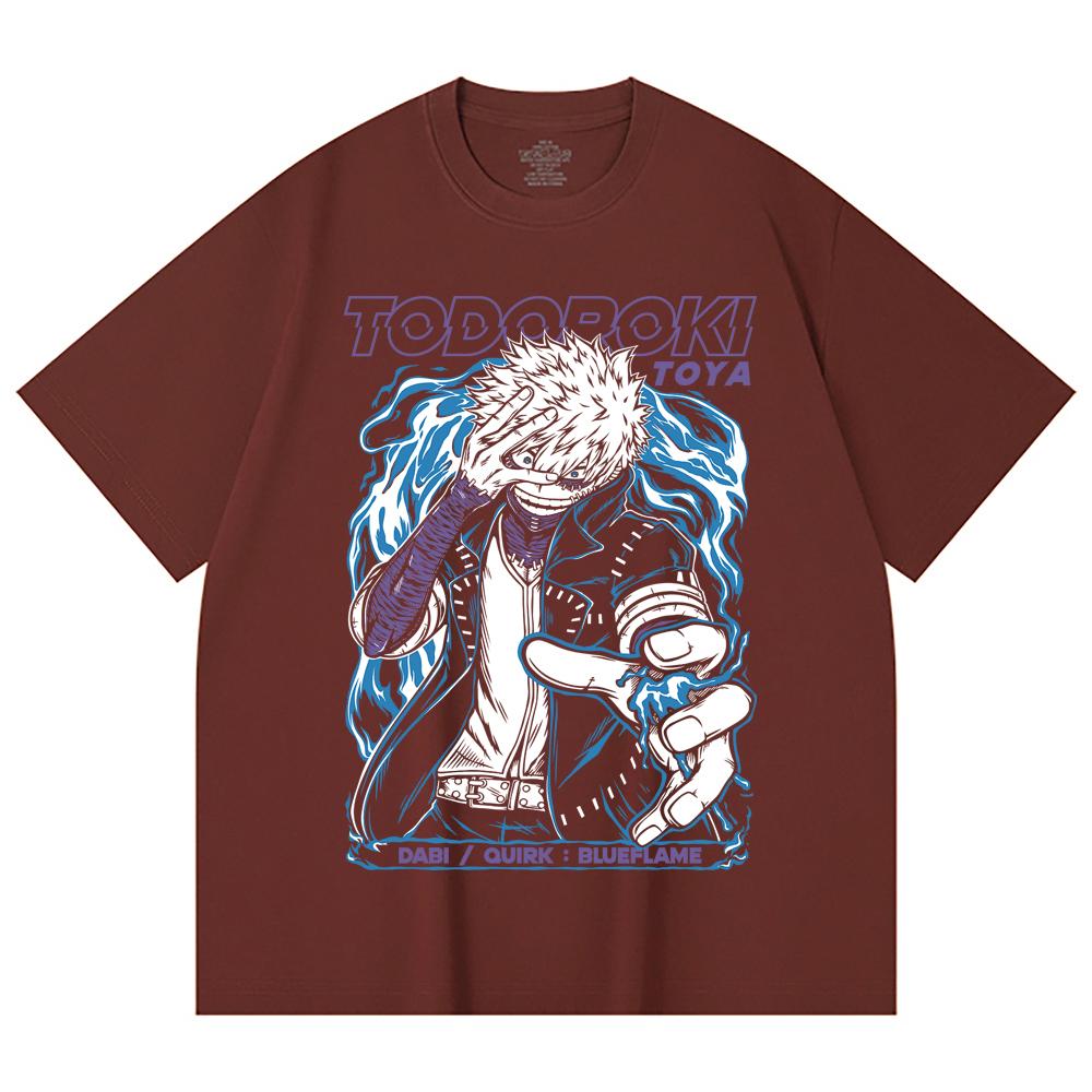 230 Gsm 100% Cotton My Hero Academia V11 Dabi Print Unisex Heavy Cotton T Shirt
