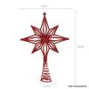 Glittery Eight-Pointed Star Christmas Tree Topper - Gold, Silver, Red Accessories