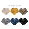 Gefälschte Kragenschal Damen Bluse Schultern Gefälschter Kragen Umhang Geknoteter Strickschal Einfarbiger Halsschutzschal