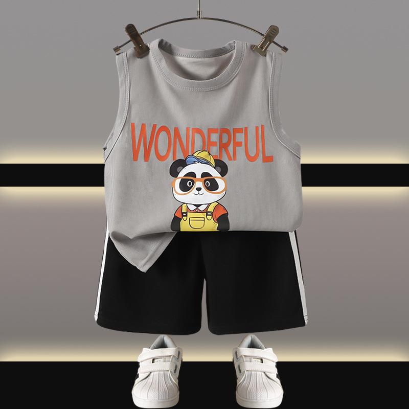 Summer Children's Vest Set, Baby Short Sleeved Shorts Two-piece Set, Summer Children's Clothing Set