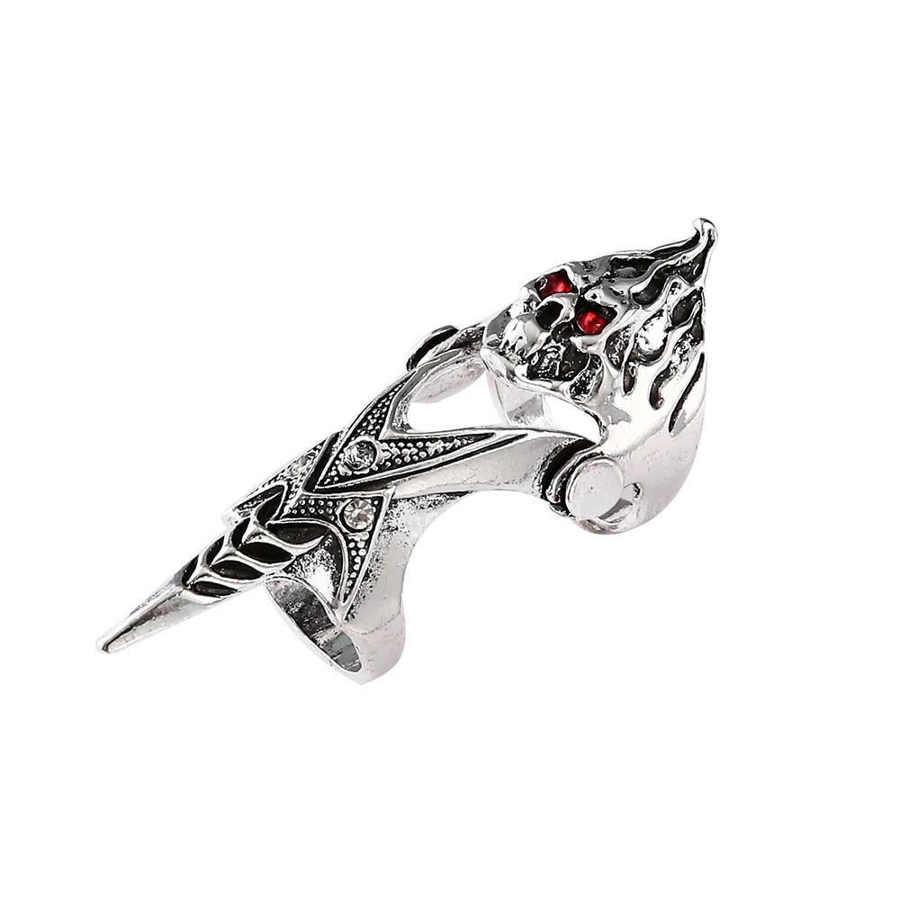 Retro Punk Gothic Skeleton Hand Bracelet for Halloween