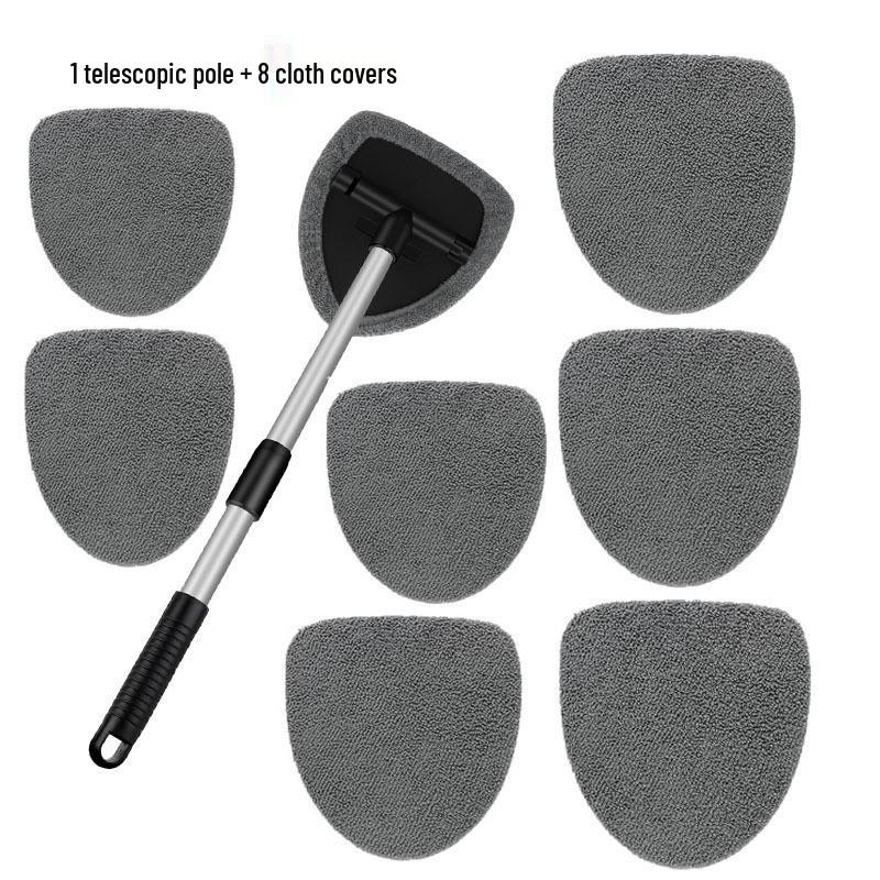 Telescopic Microfiber Car Window Cleaning Brush & Scraper