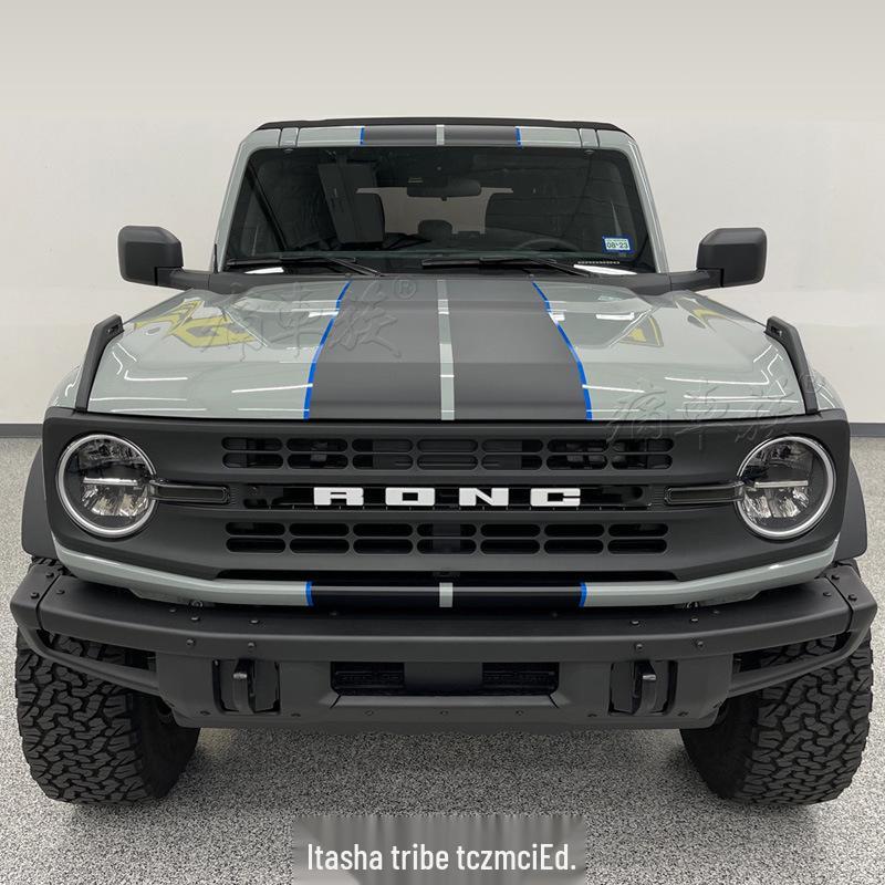 Bronco Wild Horse Car Hood & Pinstripe Stickers for Decoration & Modification