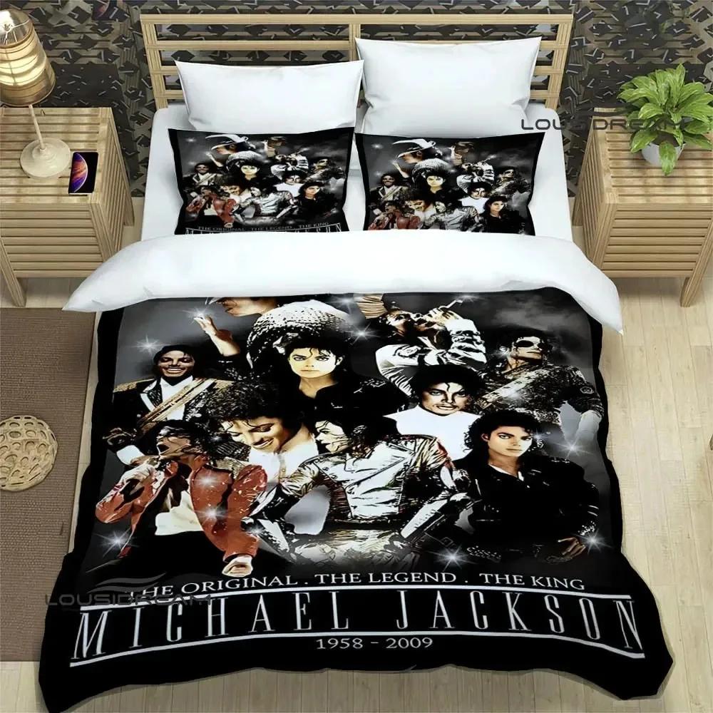 3D Print Michael Jackson Bedding Set Double Twin King Duvet Cover Comforter Pillowcase Boys Girls Adults Bedroom