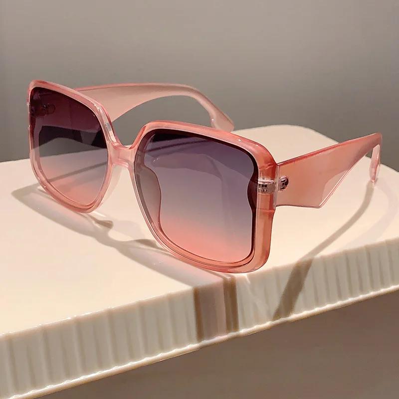 

Vintage Big Frame Square Sunglasses Women For Men Sun Glasses Luxury Brand Designer Punk Popular Driving Pink Eyewear Uv400