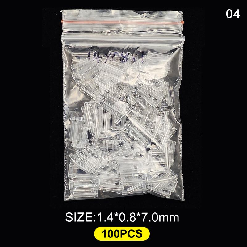 100 Stück Randlose Brillen Doppelgummi-Stopfen Verschluss Schnalle 7mm/2.2mm Länge Korrektionsbrillenzubehör Ausrüstung