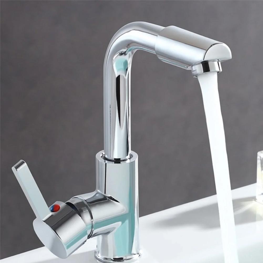 Bathroom Faucets 360° Rotate Faucet Single Handle Hot And Cold Water Mixer Tap Stainless Steel Bathroom Kitchen Sink Faucet