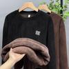 Herren Winter Hoodie aus Korallenfleece in Übergröße - Superdick, Mit Fleece gefüttert, Rundhals, Warm, Passt bis 350 Jin.
