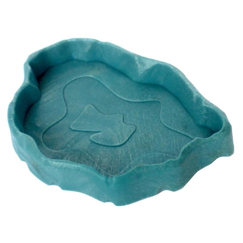 Reptile Bowls Terrarium Feeding Worm Dish Reptile Mealworm Feeder Dish Plastic Bowl For Frog Gecko Snake Spiders Turtles Pet