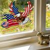 Raamstickers met Amerikaanse adelaar voor 4 juli, patriottische statische raamstickers, waterdichte PVC-sticker voor de decoratie van glazen deuren en ramen ter ere van Onafhankelijkheidsdag.