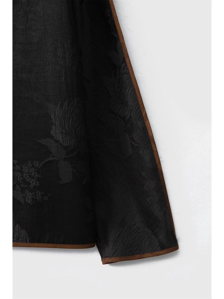 Reversible Chinese-Style Silk Crepe Retro Top - Mulberry Silk Long Sleeve Loose T-Shirt, Autumn Collection