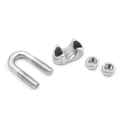 1 Pezzo M2/3/4/5/6/8/10/12/14mm Manicotto per Fune Metallica Acciaio Inossidabile 304 Clip di Fissaggio Clip per Cavo Tipo U Ferramenta Morsetti a Vite Attrezzatura di Rigging