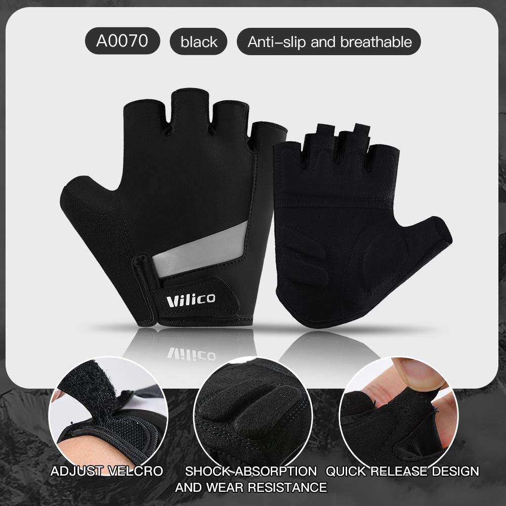

Half Finger Moisture Wicking Cycling Gloves Pad Shockproof Road Bike Gloves Men Women Sports Mtb Bicycle Gloves M