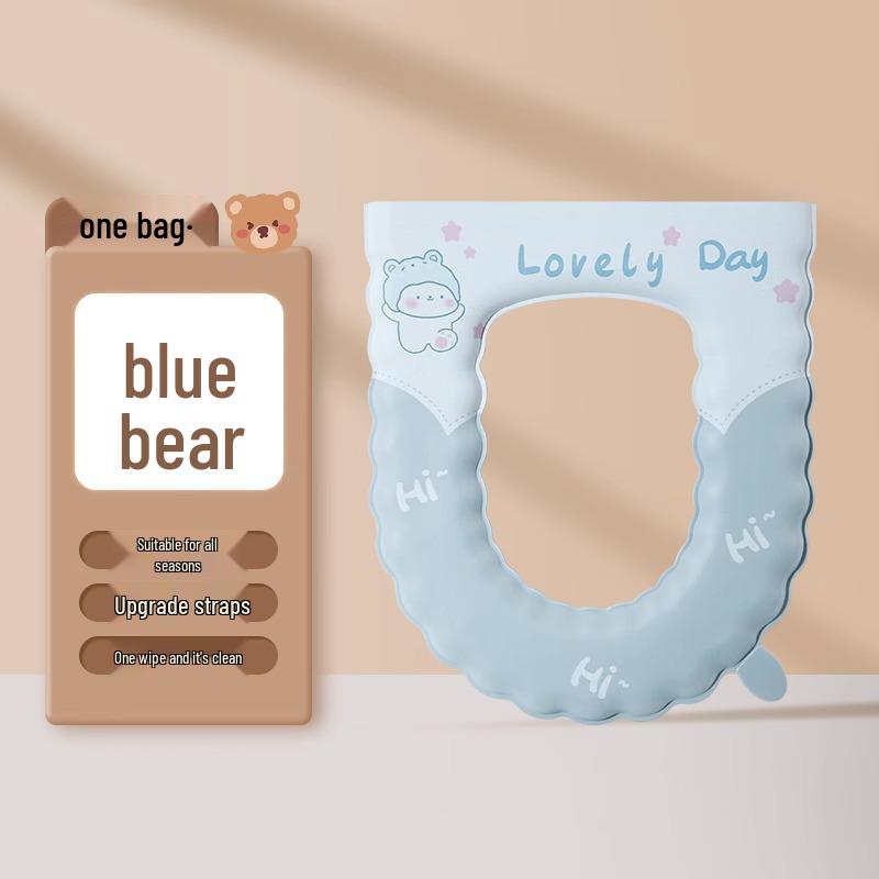 Wasserdichter Universal-Toilettensitzkissen mit Bändern - Vier Jahreszeiten Nutzung (Ausgabe 2024)