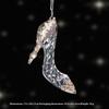 Green Glitter Christmas Hanging Ornament Sparkling Reindeer/High Heel/Tree /Snowflake Designs Pendants With Ribbon Decor