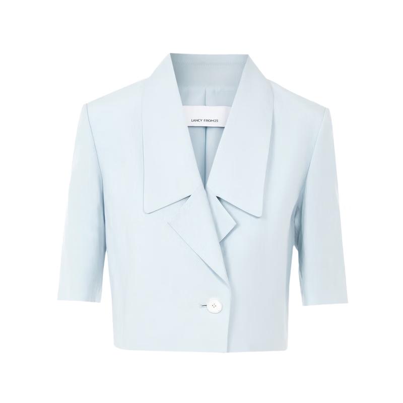 

Women s Short Sleeve Lapel Cardigan M