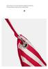 Reversible Striped Canvas Tote Bag - Korean Style, Large Capacity, Fashionable and Versatile for Everyday Use