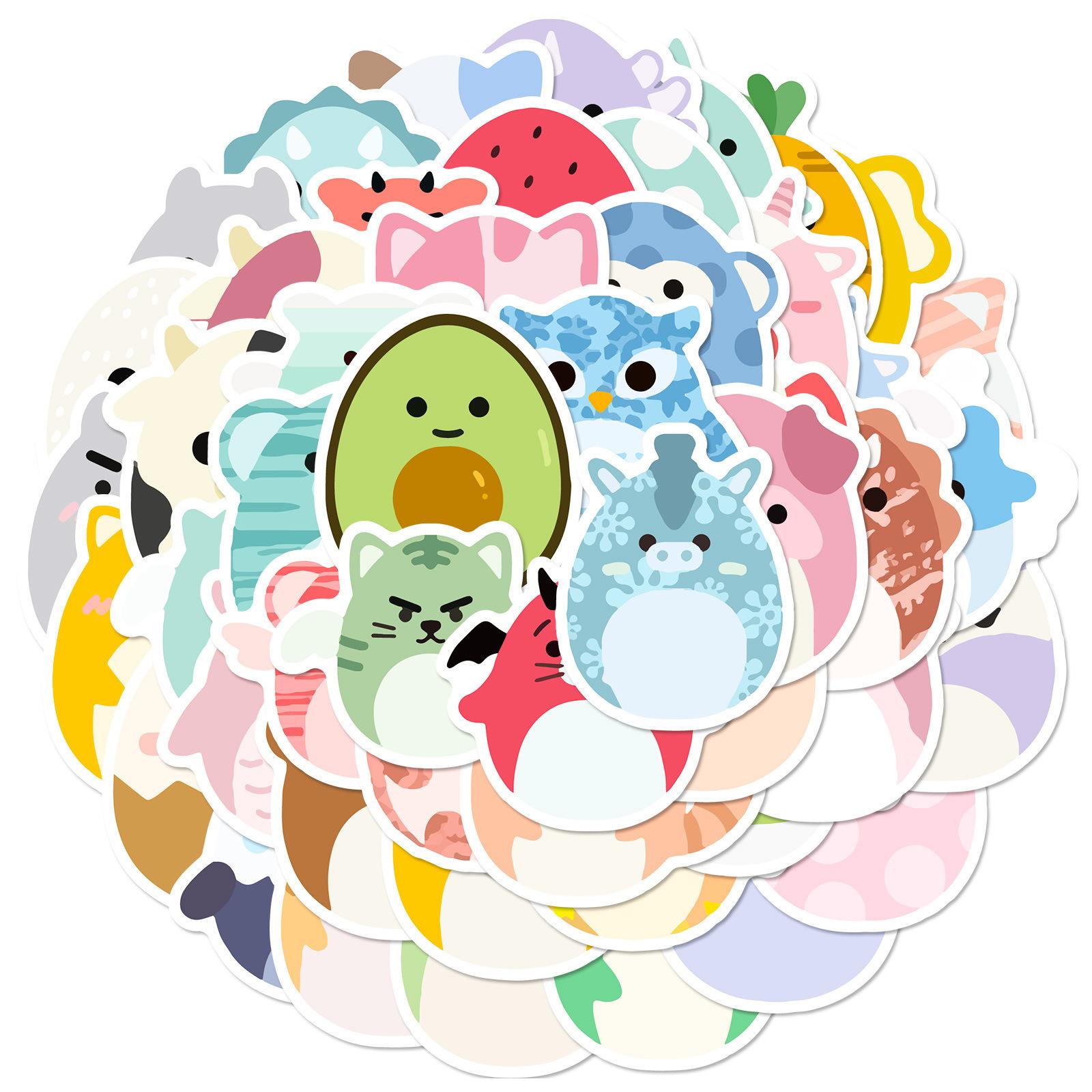 

50 Simple Fruit Animal Stickers Fresh and Creative Simple Cute Simple Animal Stickers