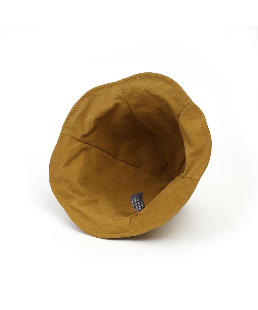Eondeokeonteulolseutyudio Cotton Bucket Hat Wire Bell Bucket / Bio / Dark Mustard