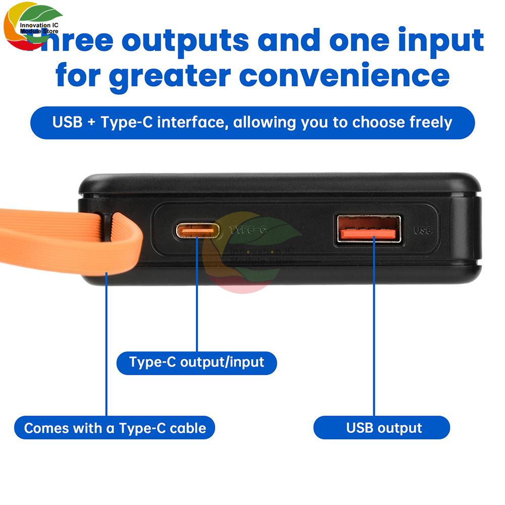 DIY 18611 Battery Box Kit - No Welding 11.1W Fast Charge Power Bank Case with LCD Display, Portable & Removable Design for Mobil