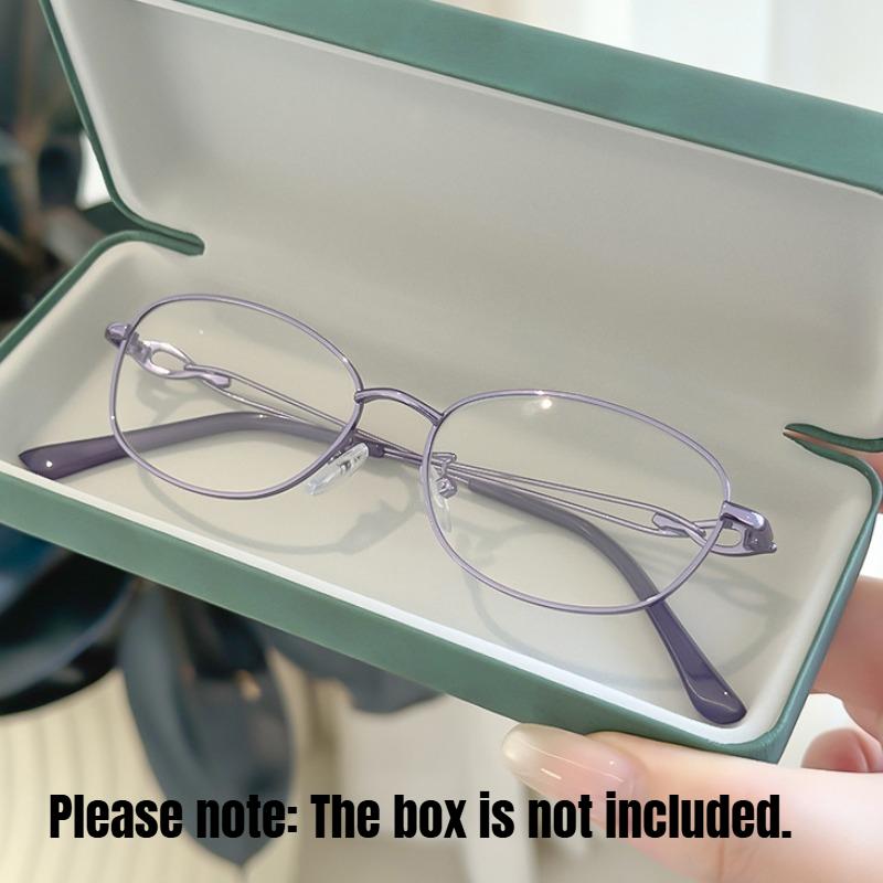 Metal Oval Blue Light Blocking Presbyopia Glasses Stylish Small-Frame Minimalist and Versatile Women Reader Eyewear 0 To +4.0