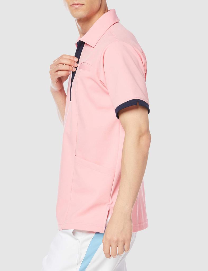 Care Work Shirt Dragonfly [Kiraku] (4L) CR129-13 (Peach)