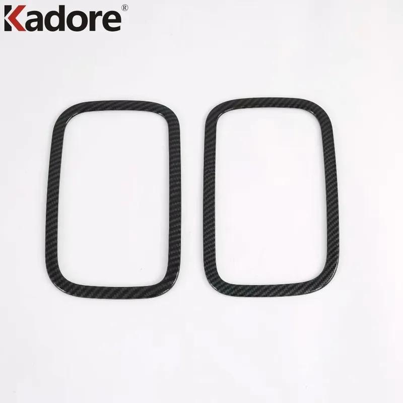 For Hyundai Venue 2024 Carbon Fiber Car Rear Fog Light Lamp Cover Trim Foglight Bezel Trims Accessories