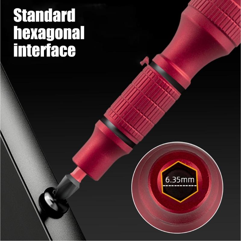 Multipurpose Aluminum Alloy Screwdriver Kit Magnetic Tip 6.35mm Standard Shank For Phone Tablet Home Appliance Repair