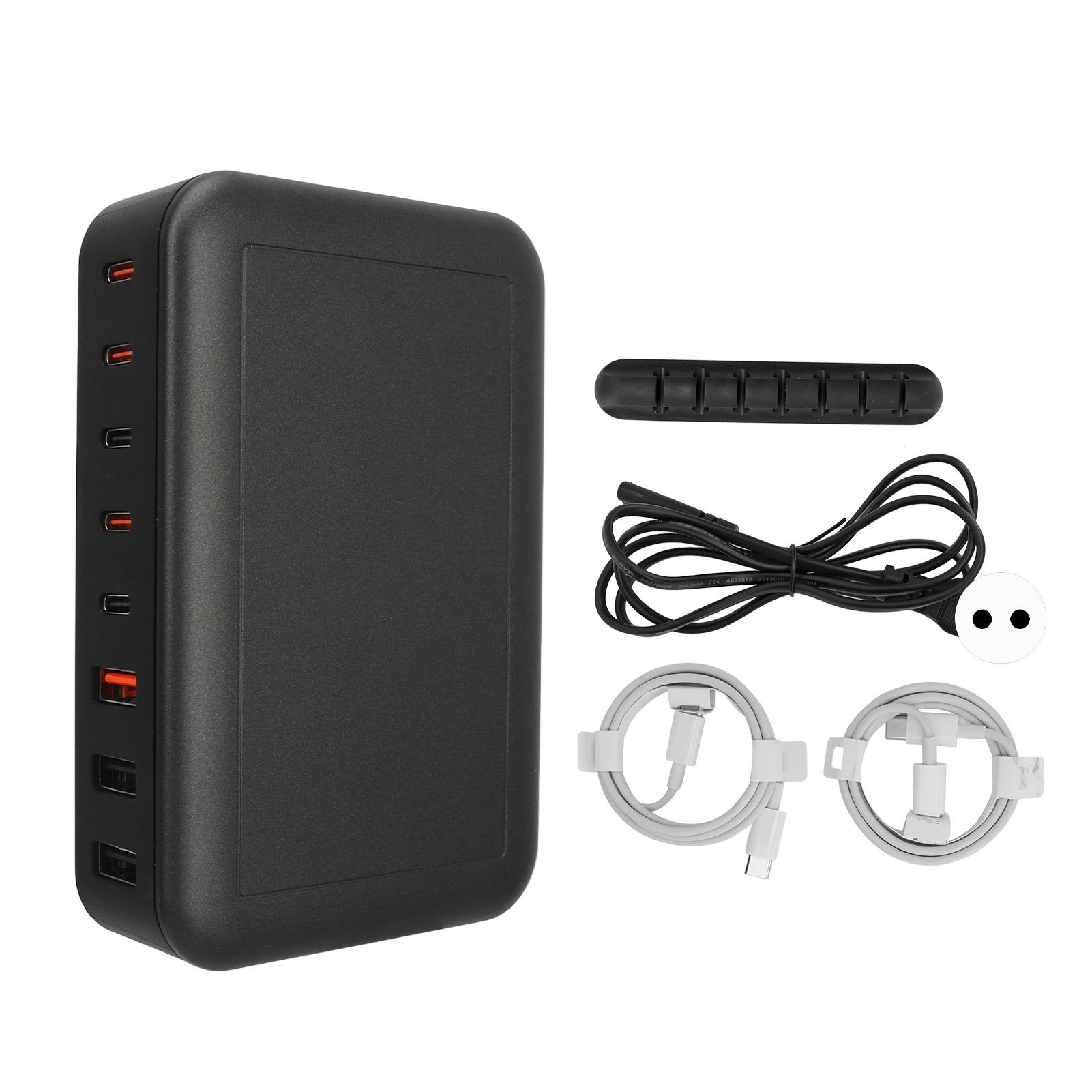 

Зарядное устройство USB с несколькими портами 235 Вт, 8 портов PD65 Вт, настольная быстрая зарядная станция USB C для Macbook 100240В