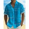 Summer Men's New 11-color 3D High-definition Pattern Short-sleeved Shirt Hawaiian Holiday Leisure Large Size XS-6XL
