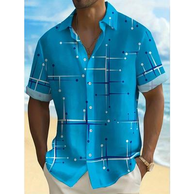 Sommer Herren Neu 11 Farben 3D High-Definition Muster Kurzarmhemd Hawaiianischer Feiertag Freizeit Große Größen XS-6XL