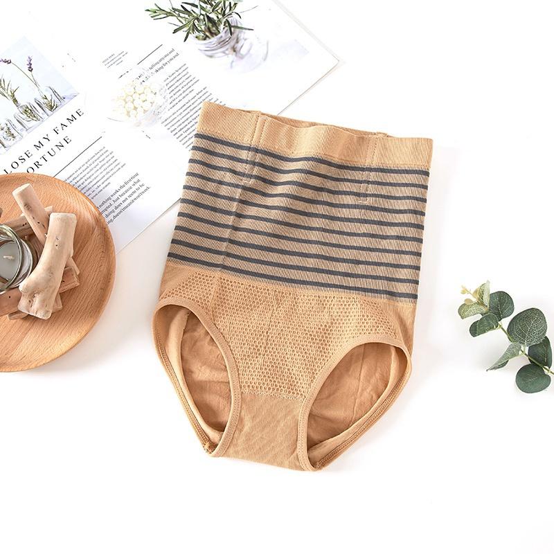 

Большие размеры из чистого хлопка с высокой талией, утягивающие трусы, женские утягивающие трусы для живота, сексуальные трусы для утяжки талии 2XL бежевый
