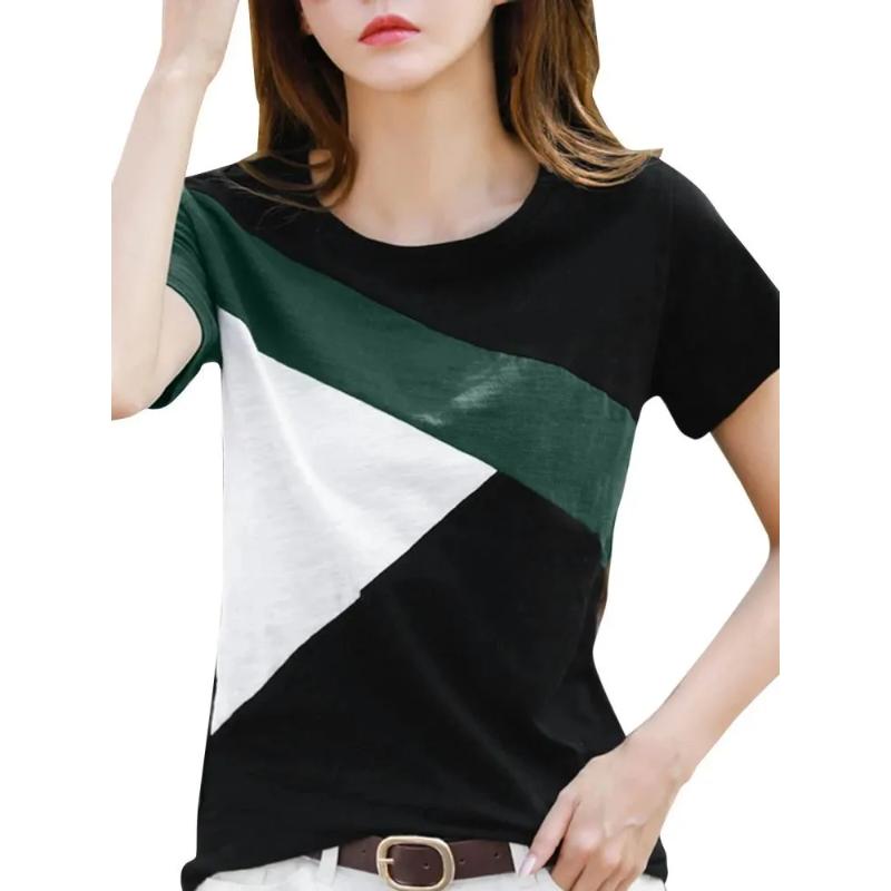 Soft Comfortable Printed Top Stylish Simple Short Sleeve Loose T-Shirts Women’s