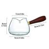 Chinese Style Tea Dispenser Pot Wooden Handle Clear Tea Kettle Beverage Glass Sharing Tea Cup  Home
