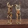 Solid Brass Beautiful Women and Snake Furniture Ornaments Living Room Desk Tea Pet Brass Crafts Bronze Miniatures Decoration