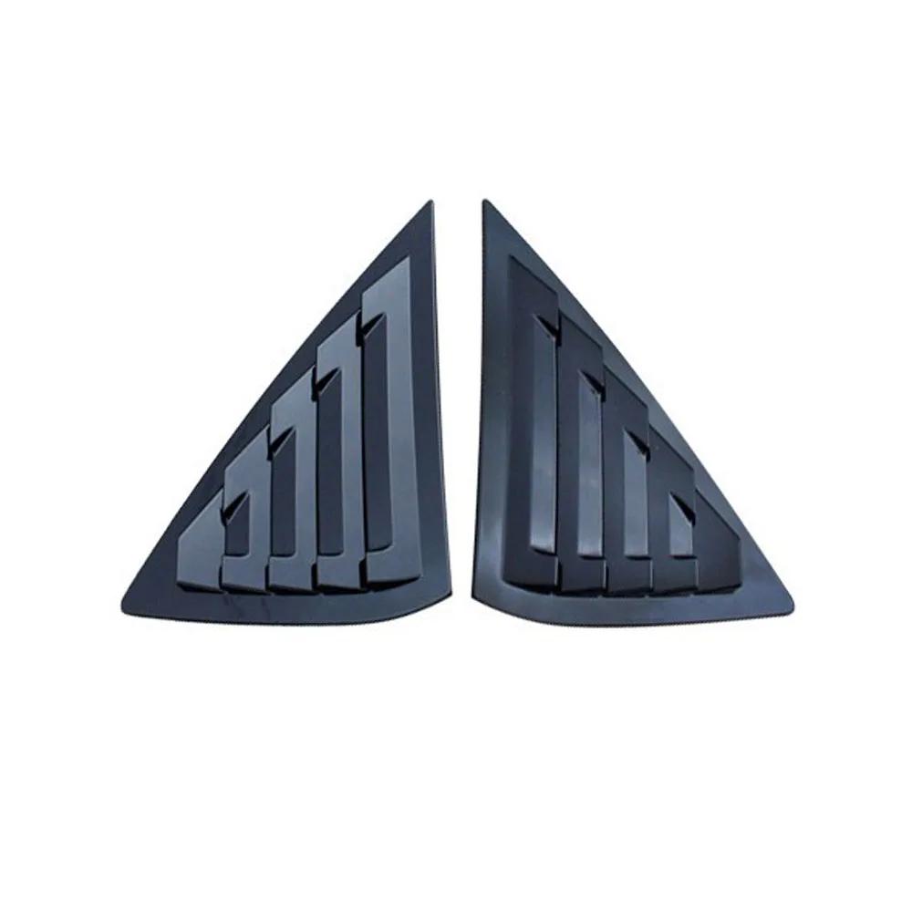 For Nissan Sentra Sedan 2013- Car Rear Louver Window Side Shutter Cover Trim Sticker Vent Scoop ABS Carbon Fiber Black Auto