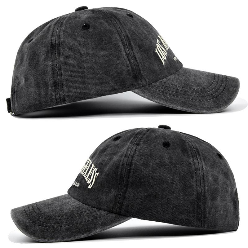 Unisex Vintage Baseball Cap with Letter Embroidery and Adjustable Snapback for Spring and Summer