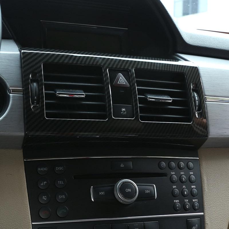 For Mercedes Benz GLK X204 2008-2015 ABS Carbon Fiber Car Center Console Decorative Panel Sticker Car Interior Accessories