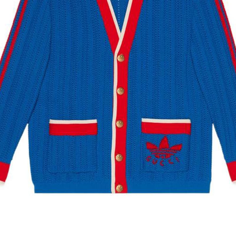 Gucci X Adidas Originals FW22 Pullover Herren Blau 701468-XKCDW-4153
