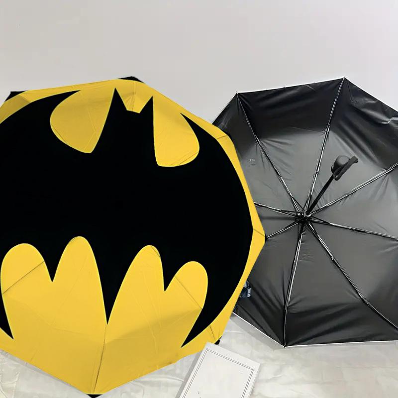 1PC Warner Batman Logo Umbrella-8-Rib Reinforced, Automatic Open, Lightweight & Durable-A69