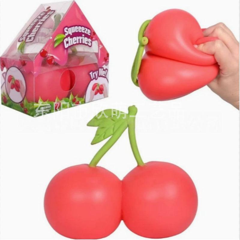 Squeeze Cherries Squeezy Stress Relief Sensory Toy Slow Rebound Fidget Toy For Adults Anxiety Relieve Relaxing Entertainment